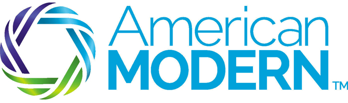 The American Modern logo features a blue and green circular icon next to blue “American Modern” text.
